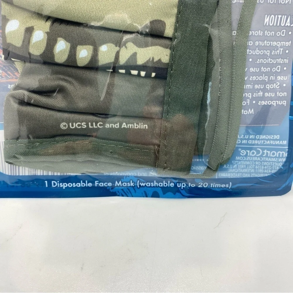 Jurassic World Kids Dinosaur Washable Cloth Face Mask Ages 2+ New In Package